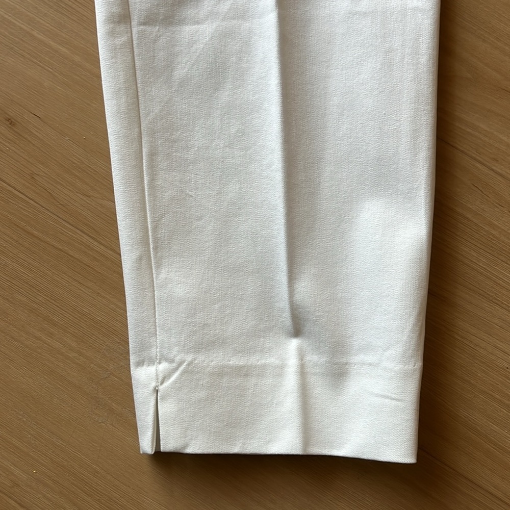 NWT CROWN & IVY WOMENS CARY STRETCHY SLACKS WHITE SIZE 10 - Picture 11 of 13